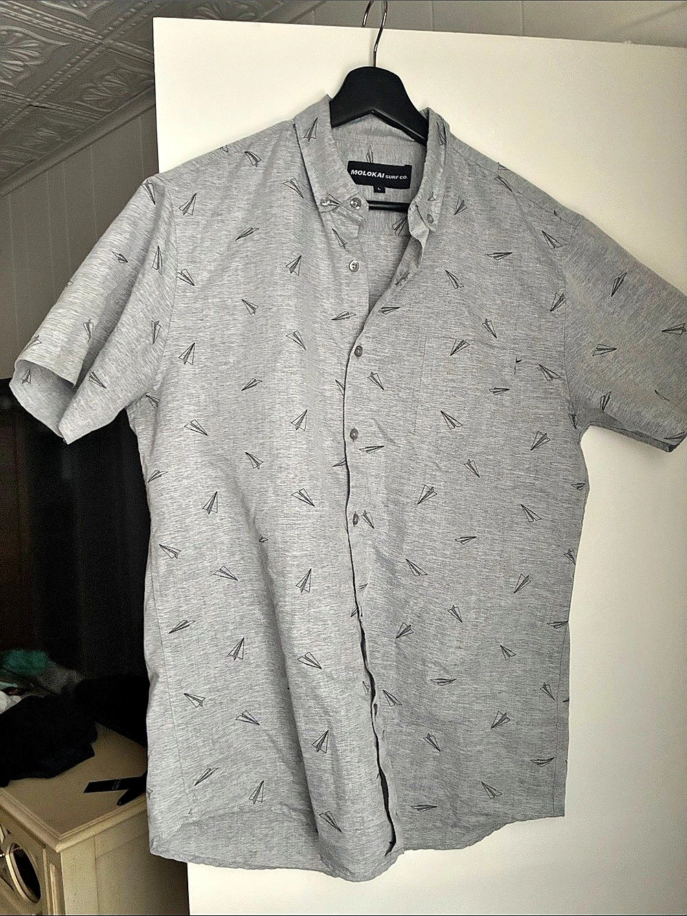 Molokai Surf Co. Men's Cotton Blend Button Down Size Large